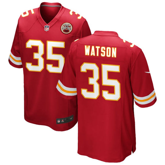 Jaylen Watson Men's Nike Red Kansas City Chiefs Custom Game Jersey