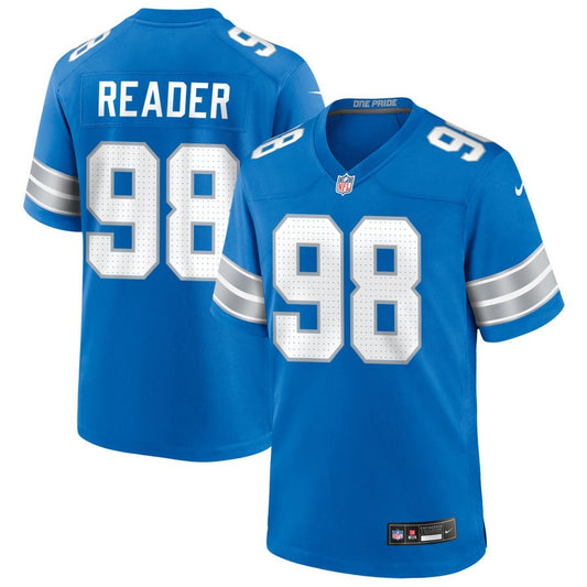 DJ Reader Men's Nike  Blue Detroit Lions Custom Game Jersey