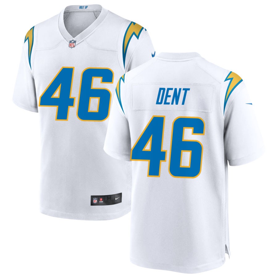 Akeem Dent Men's Nike White Los Angeles Chargers Custom Game Jersey