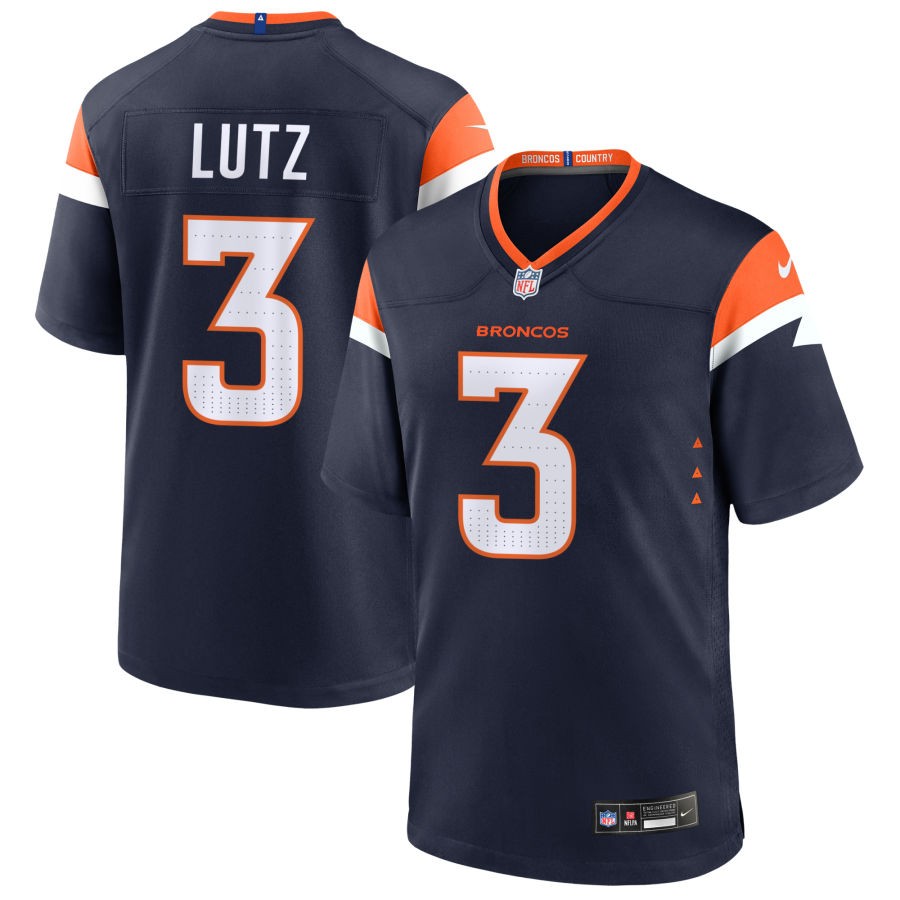 Wil Lutz Men's Nike  Navy Denver Broncos Alternate Custom Game Jersey