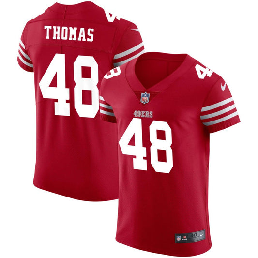 Logan Thomas Men's Nike Scarlet San Francisco 49ers Vapor Elite Custom Jersey