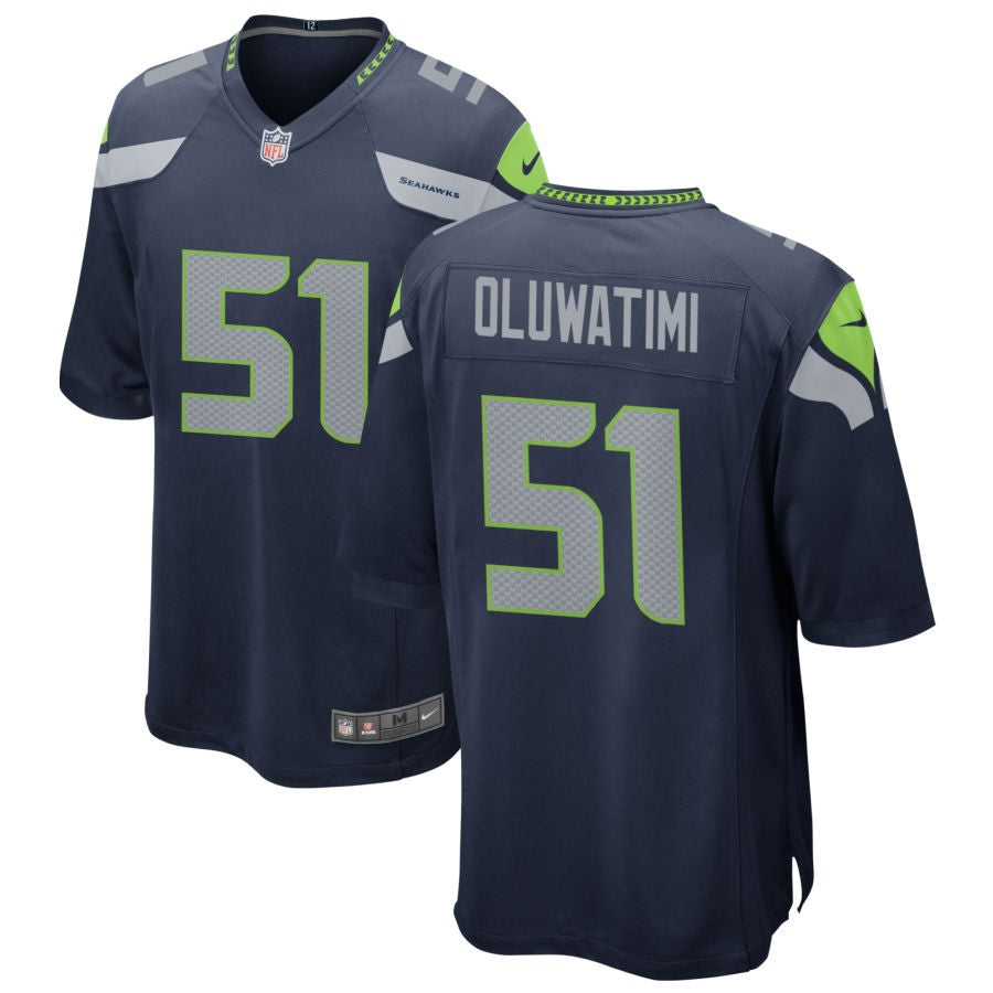 Olu Oluwatimi Men's Nike College Navy Seattle Seahawks Custom Game Jersey