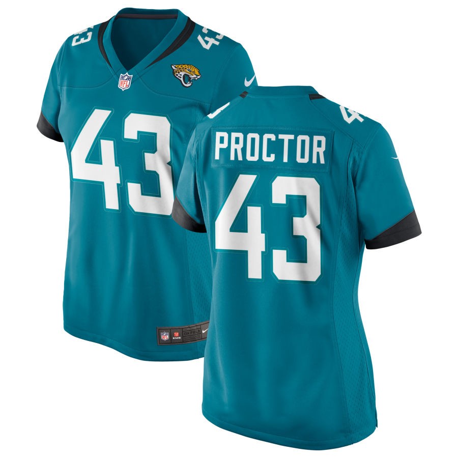 Josh Proctor Women's Nike Teal Jacksonville Jaguars Alternate Custom Game Jersey