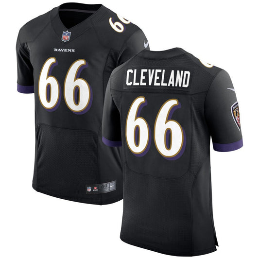 Ben Cleveland Men's Nike Black Baltimore Ravens Speed Machine Elite Custom Jersey