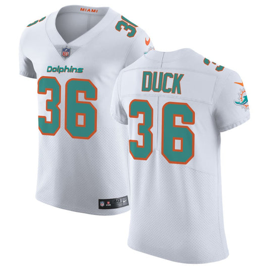 Storm Duck Men's Nike White Miami Dolphins Vapor Untouchable Elite Custom Jersey