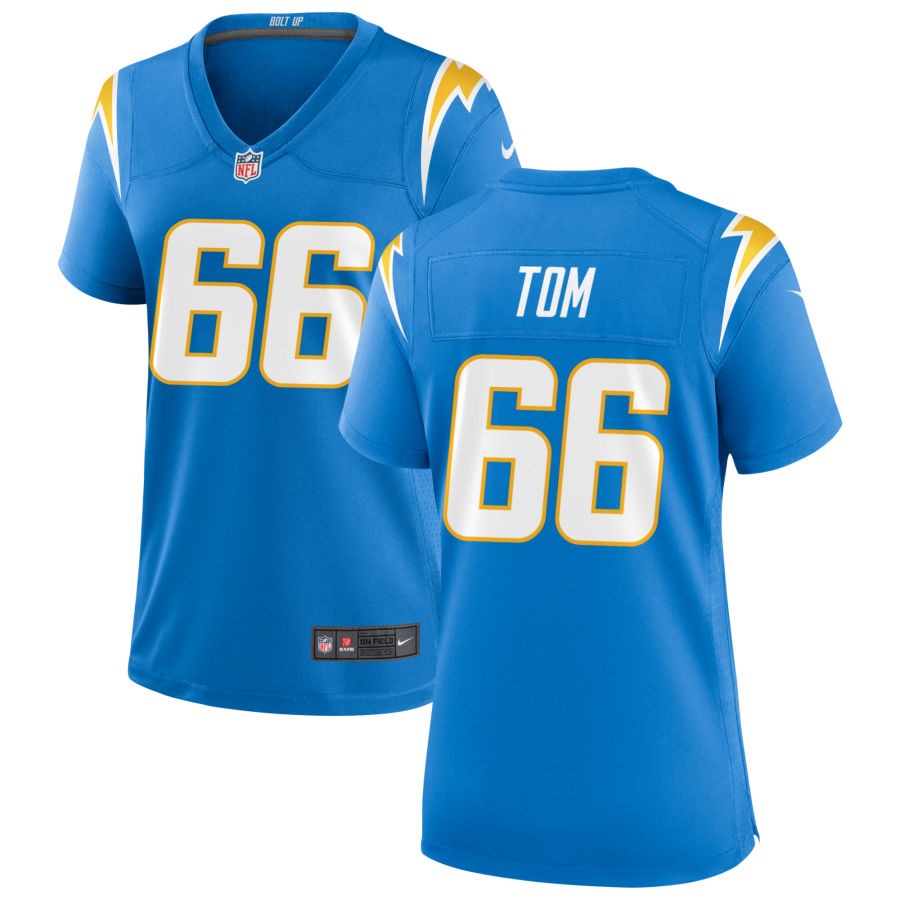 Cameron Tom Women's Nike Powder Blue Los Angeles Chargers Custom Game Jersey