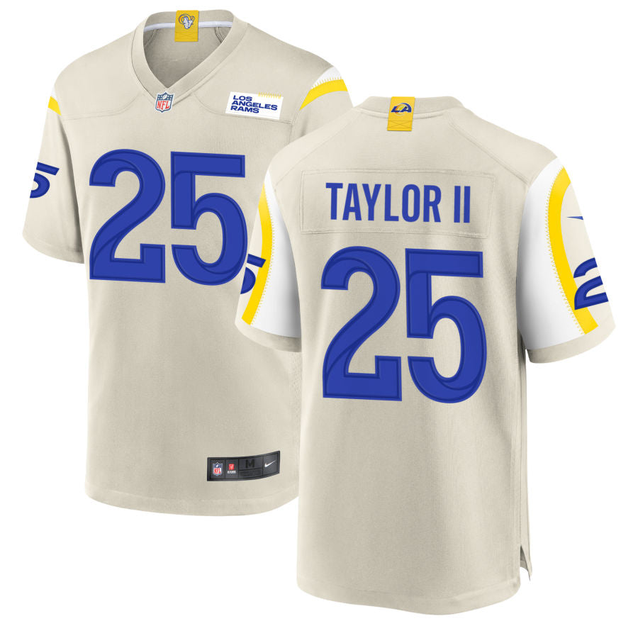 Jason Taylor II Men's Nike Los Angeles Rams Bone Custom Game Jersey