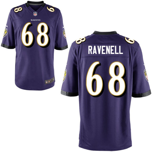 C.J. Ravenell Youth Nike Purple Baltimore Ravens Custom Game Jersey