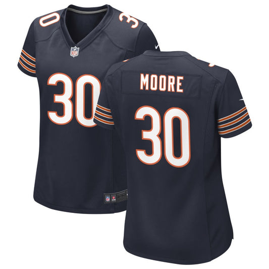 Tarvarius Moore Women's Nike Navy Chicago Bears Custom Game Jersey