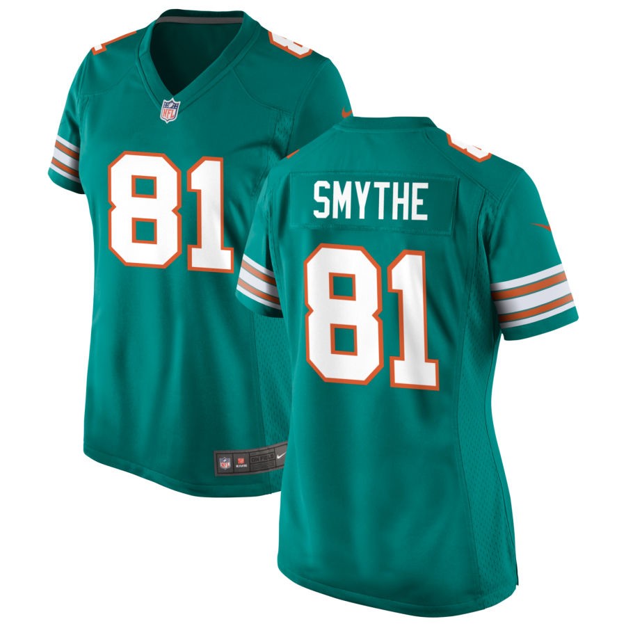 Durham Smythe Women's Nike Aqua Miami Dolphins Alternate Custom Game Jersey