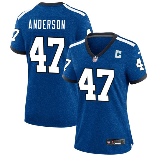 Liam Anderson Women's Nike Royal Indianapolis Colts Indiana Nights Alternate Custom Game Jersey