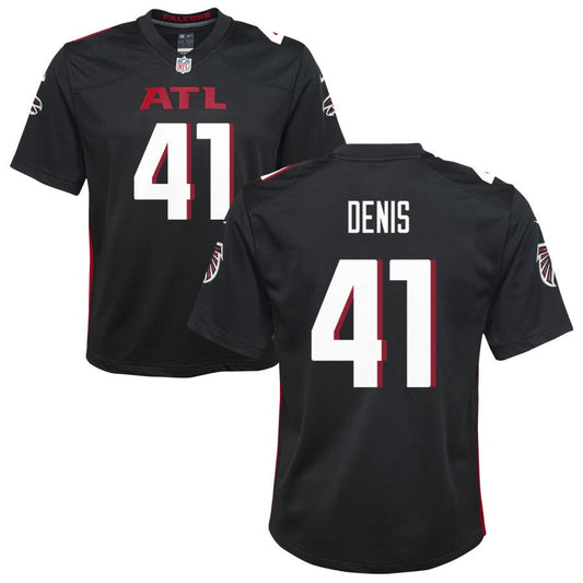 Lukas Denis Youth Nike Black Atlanta Falcons Custom Game Jersey