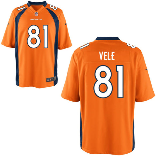 Devaughn Vele Youth Nike Orange Denver Broncos Custom Game Jersey