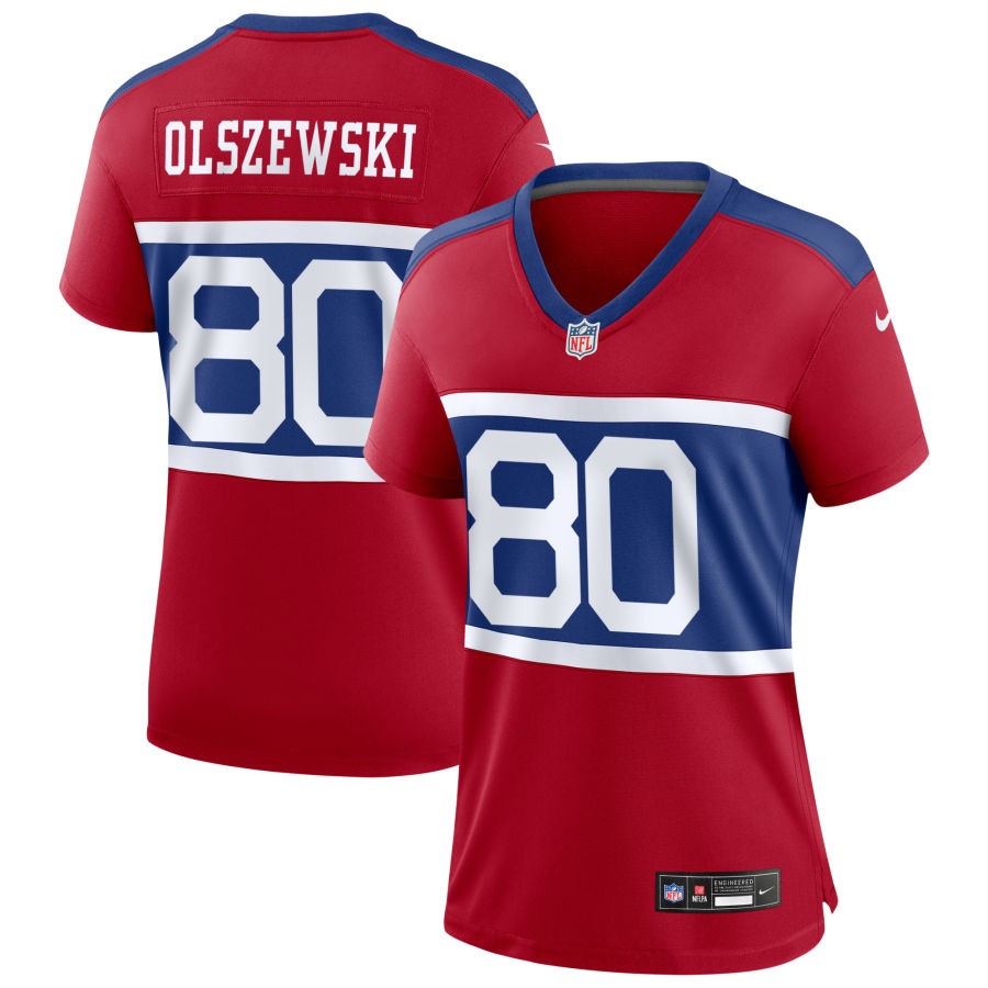 Gunner Olszewski Women's Nike  Century Red New York Giants Alternate Game Custom Jersey