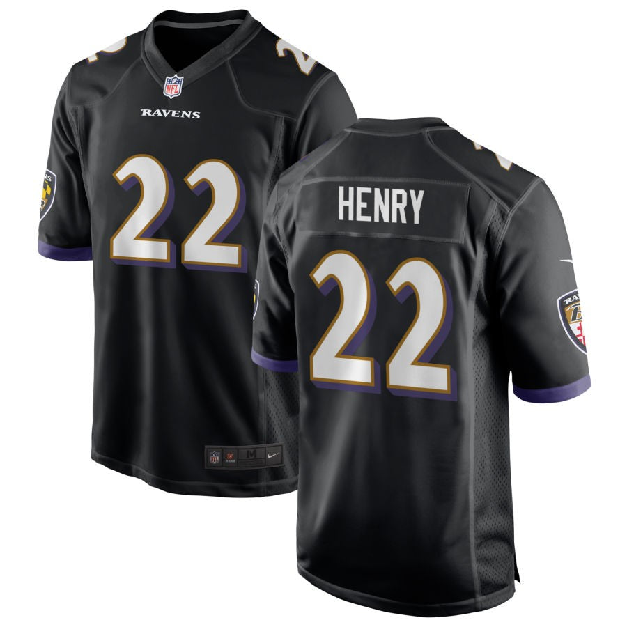 Derrick Henry Men's Nike Black Baltimore Ravens Alternate Custom Game Jersey