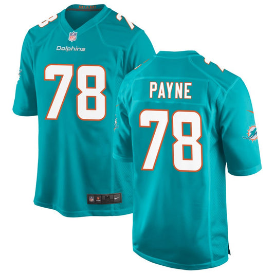 Leonard Payne Men's Nike Aqua Miami Dolphins Custom Game Jersey