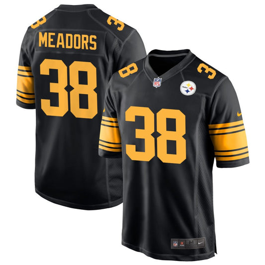 Nathan Meadors Men's Nike  Black Pittsburgh Steelers Alternate Custom Game Jersey