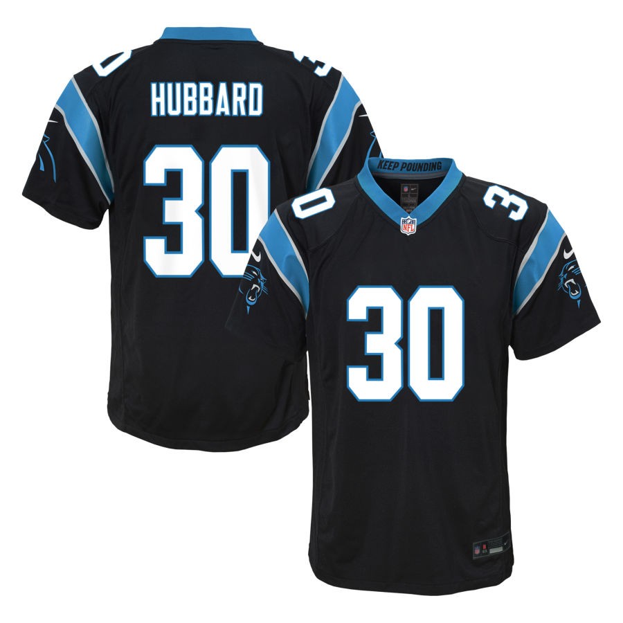 Chuba Hubbard Youth Nike  Black Carolina Panthers Custom Game Jersey