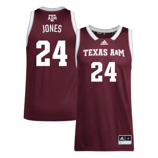 Sahara Jones Unisex adidas Maroon Texas A&M Aggies Pick-A-Player NIL Women's Basketball Jersey