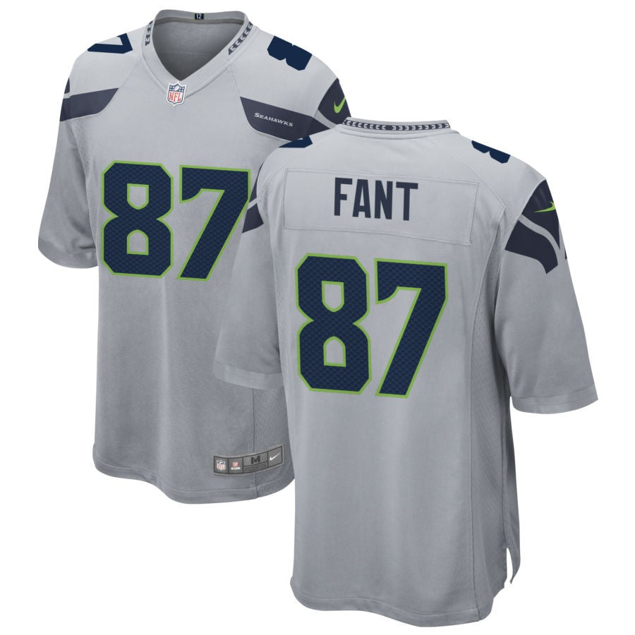 Noah Fant Men's Nike Gray Seattle Seahawks Alternate Custom Game Jersey