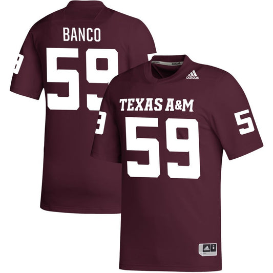 Ty Banco Men's adidas Maroon Texas A&M Aggies Pick-A-Player NIL Replica Football Jersey