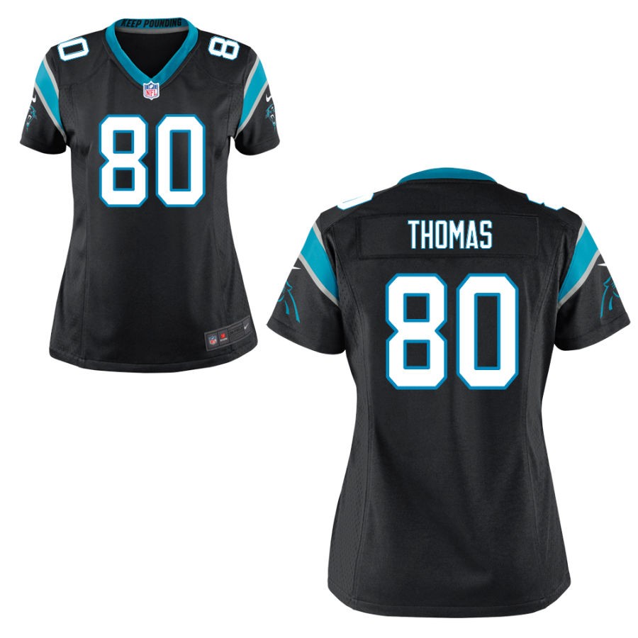 Ian Thomas Women's Nike Black Carolina Panthers Customized Game Jersey