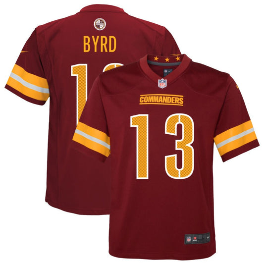 Damiere Byrd Youth Nike Burgundy Washington Commanders Game Custom Player Jersey