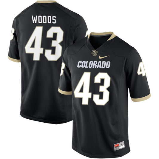 Trevor Woods Men's Nike Black Colorado Buffaloes Pick-A-Player NIL Replica Football Jersey