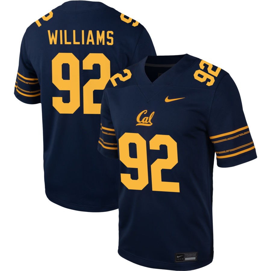 Myles Williams Men's Nike  Navy Cal Bears Pick-A-Player NIL Football Game Jersey