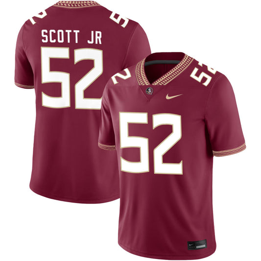 Robert Scott Jr Men's Nike Garnet Florida State Seminoles 2023 Pick-A-Player NIL Football Game Jersey