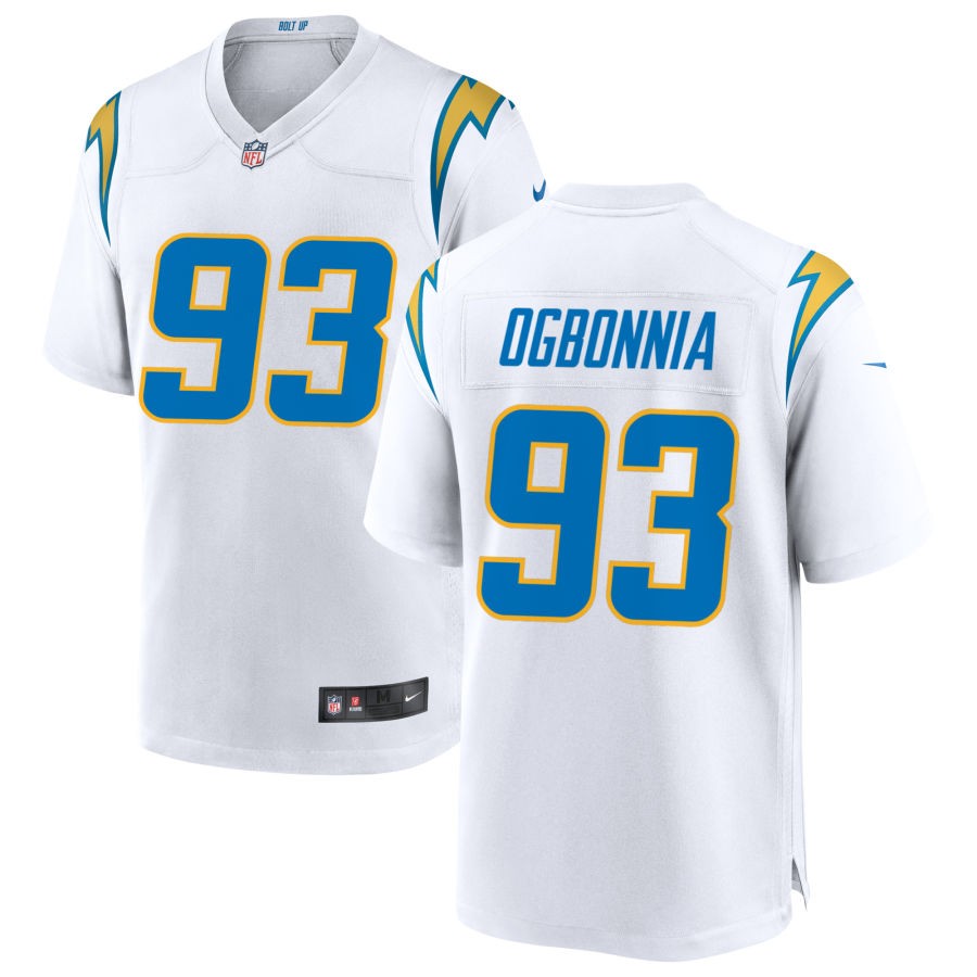 Otito Ogbonnia Men's Nike White Los Angeles Chargers Custom Game Jersey