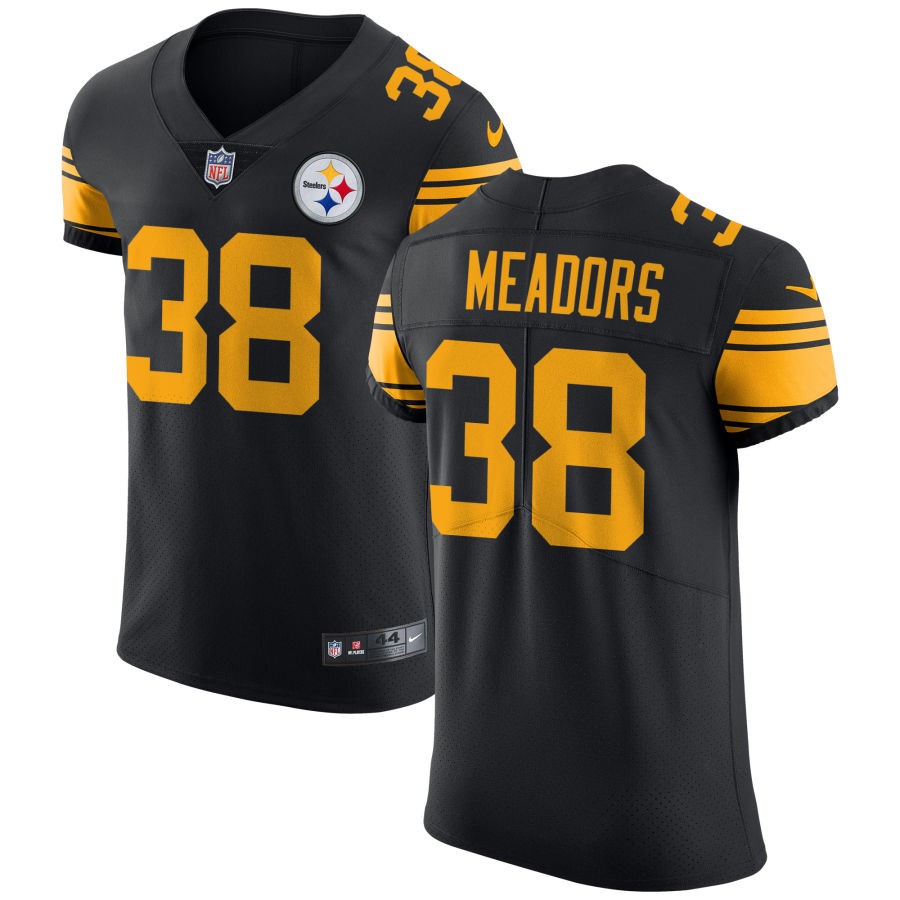 Nathan Meadors Men's Nike Black Pittsburgh Steelers Vapor Untouchable Elite Custom Color Rush Jersey