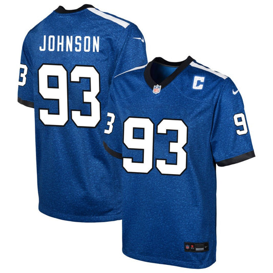 Eric Johnson Youth Nike  Blue Indianapolis Colts Indiana Nights Alternate Custom Game Jersey