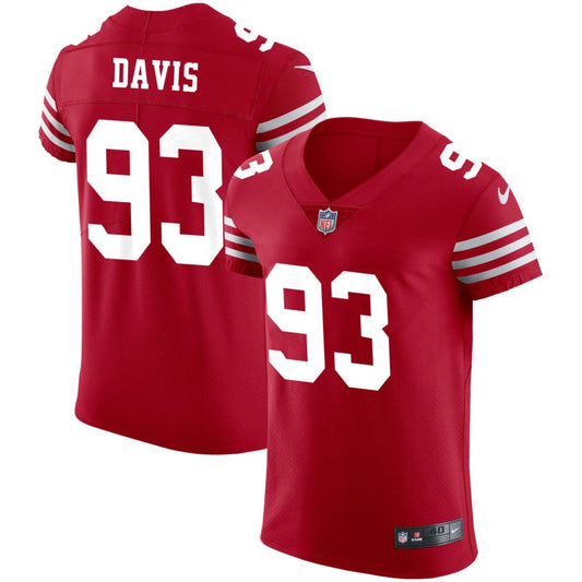 Kalia Davis Men's Nike Scarlet San Francisco 49ers Vapor Elite Custom Jersey