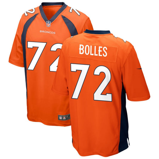 Garett Bolles Men's Nike Orange Denver Broncos Custom Game Jersey