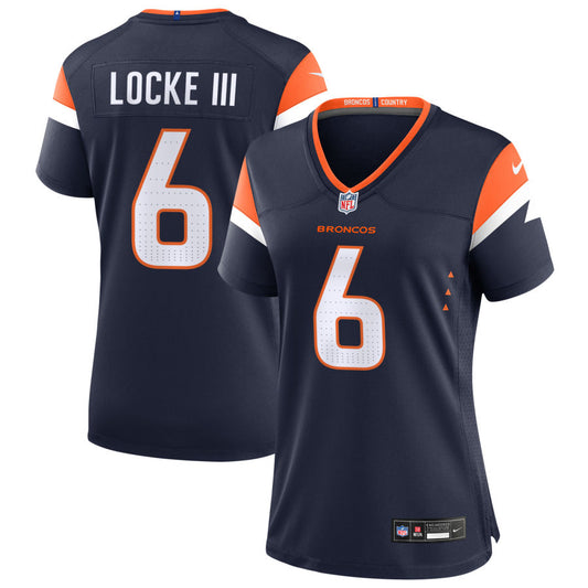 P.J. Locke III Women's Nike  Navy Denver Broncos Alternate Custom Game Jersey