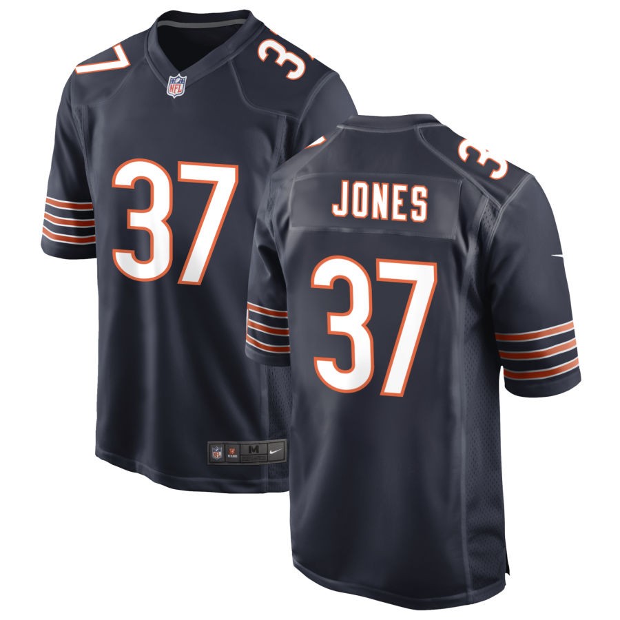 Leon Jones Men's Nike Navy Chicago Bears Custom Game Jersey