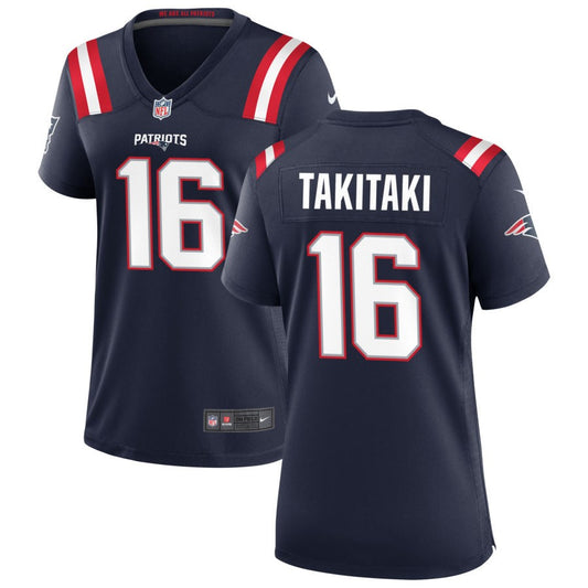 Sione Takitaki Women's Nike Navy New England Patriots Custom Game Jersey