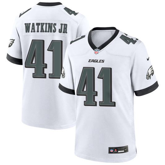 Austin Watkins Jr Men's Nike White Philadelphia Eagles Custom Game Jersey