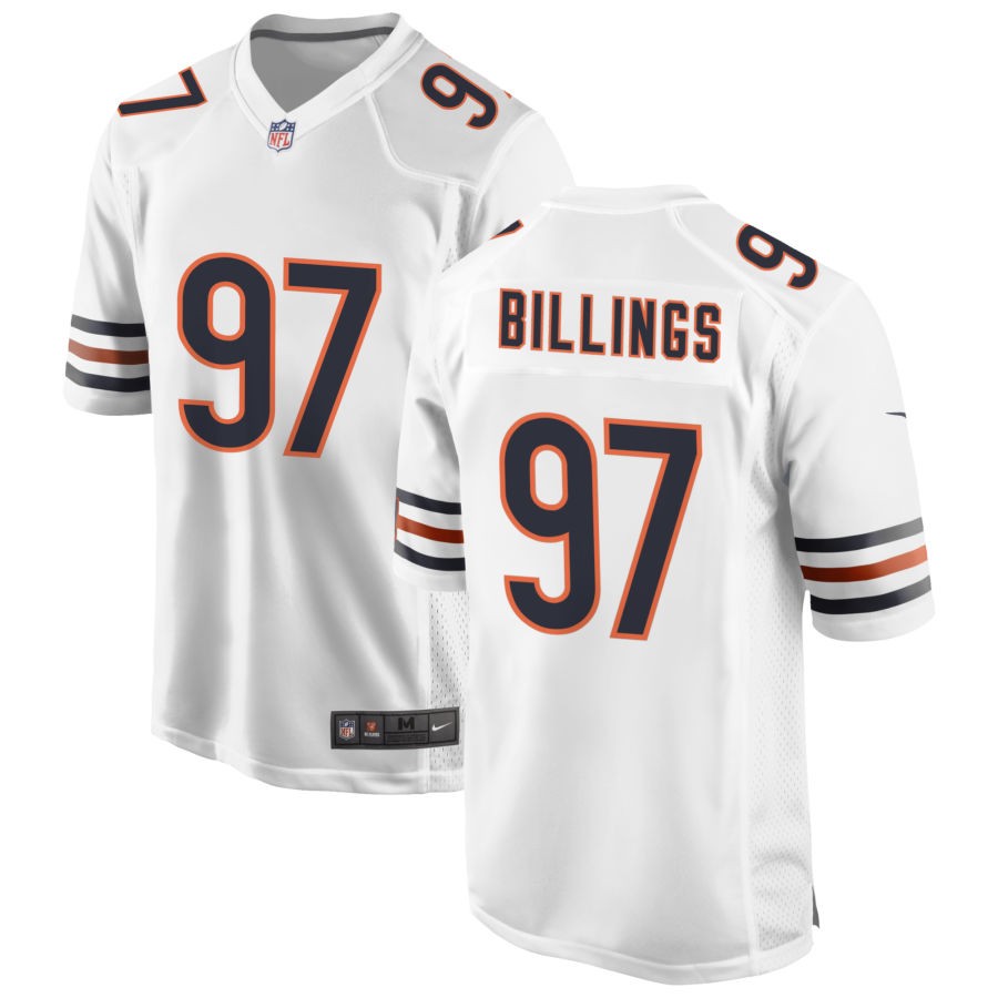 Andrew Billings Men's Nike White Chicago Bears Custom Game Jersey