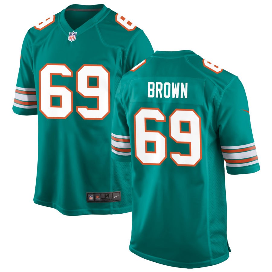 Ireland Brown Men's Nike Aqua Miami Dolphins Alternate Custom Game Jersey