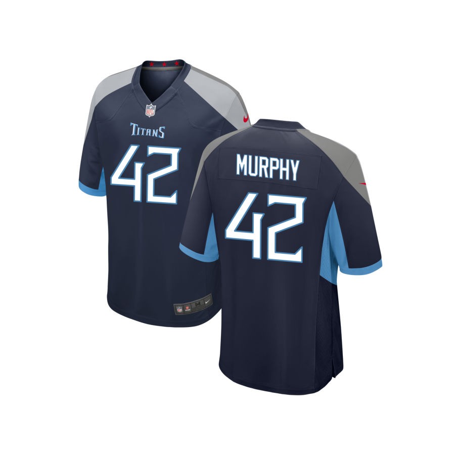 Caleb Murphy Youth Nike Tennessee Titans Navy Custom Game Jersey