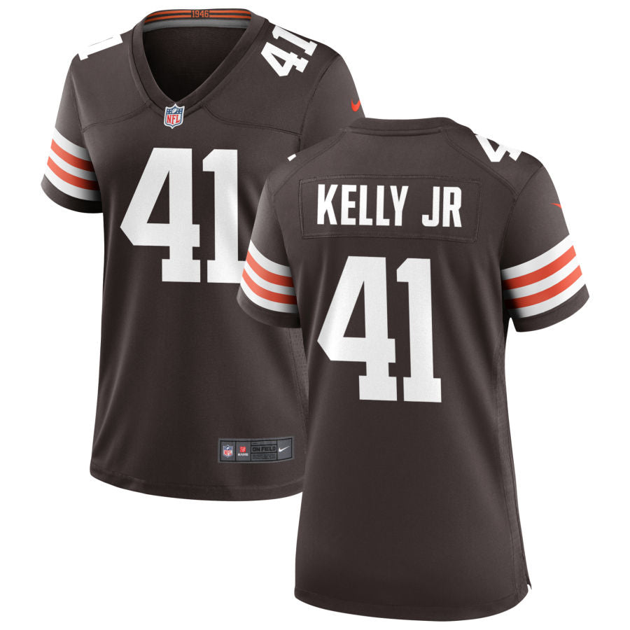 John Kelly Jr Women's Nike Cleveland Browns Brown Custom Game Jersey