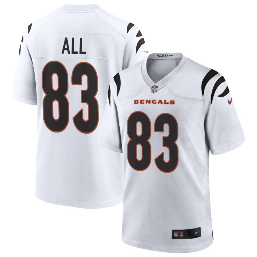 Erick All Men's Nike White Cincinnati Bengals Game Custom Jersey