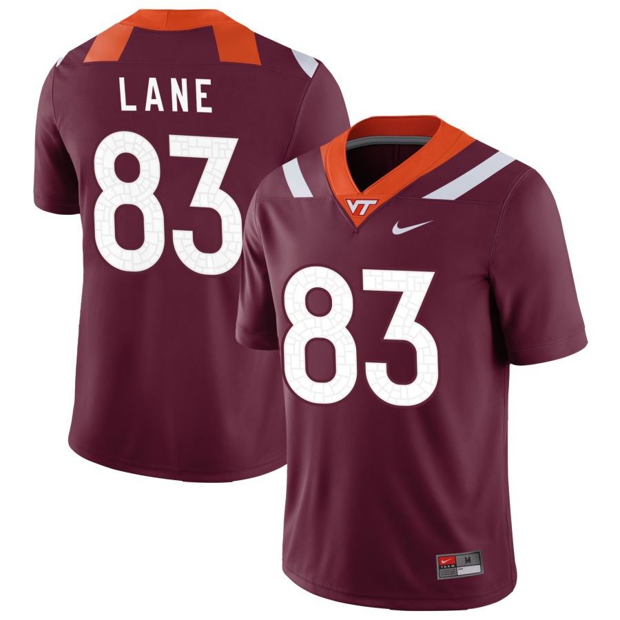 Jaylin Lane Men's Nike Maroon Virginia Tech Hokies Pick-A-Player NIL Replica Football Jersey