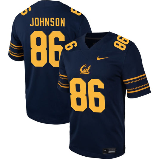 Jeffrey Johnson Men's Nike  Navy Cal Bears Pick-A-Player NIL Football Game Jersey