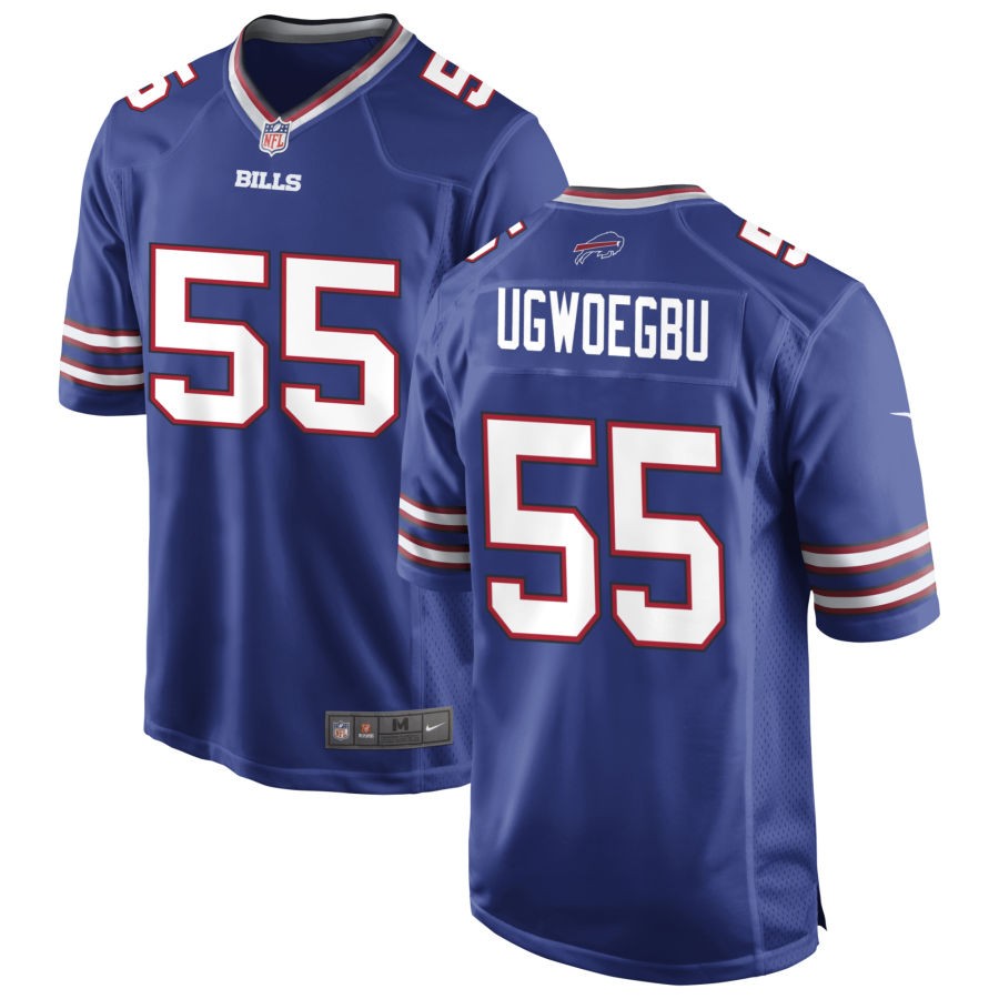 David Ugwoegbu Men's Nike Royal Buffalo Bills Custom Game Jersey