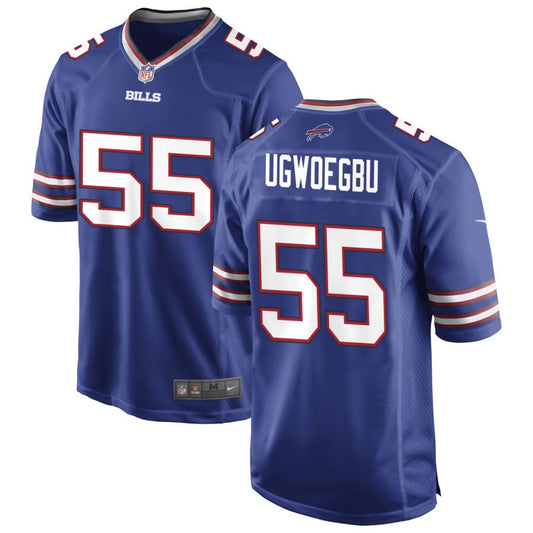 David Ugwoegbu Men's Nike Royal Buffalo Bills Custom Game Jersey