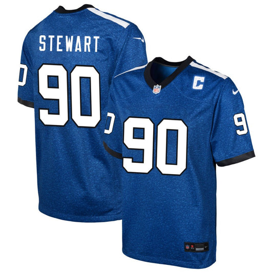 Grover Stewart Youth Nike  Blue Indianapolis Colts Indiana Nights Alternate Custom Game Jersey