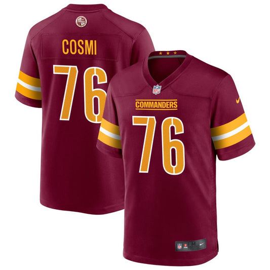 Sam Cosmi Men's Nike Burgundy Washington Commanders Game Custom Player Jersey